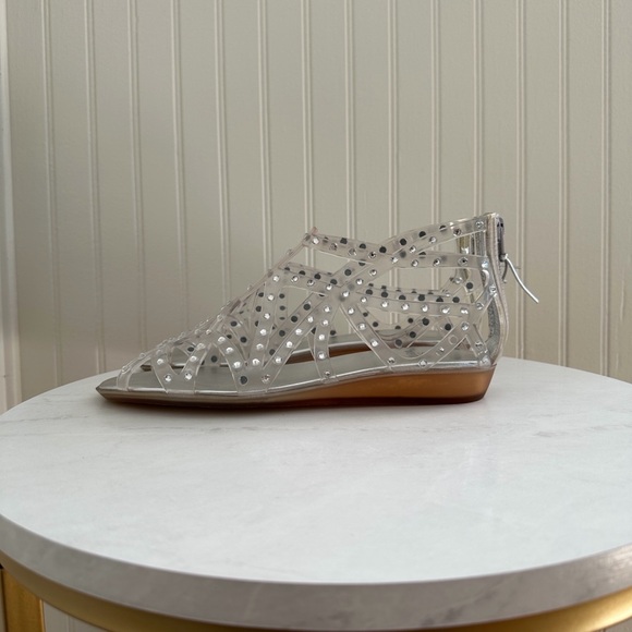 Stuart Weitzman Glogladius Clear Jelly Wedge - Picture 6 of 16